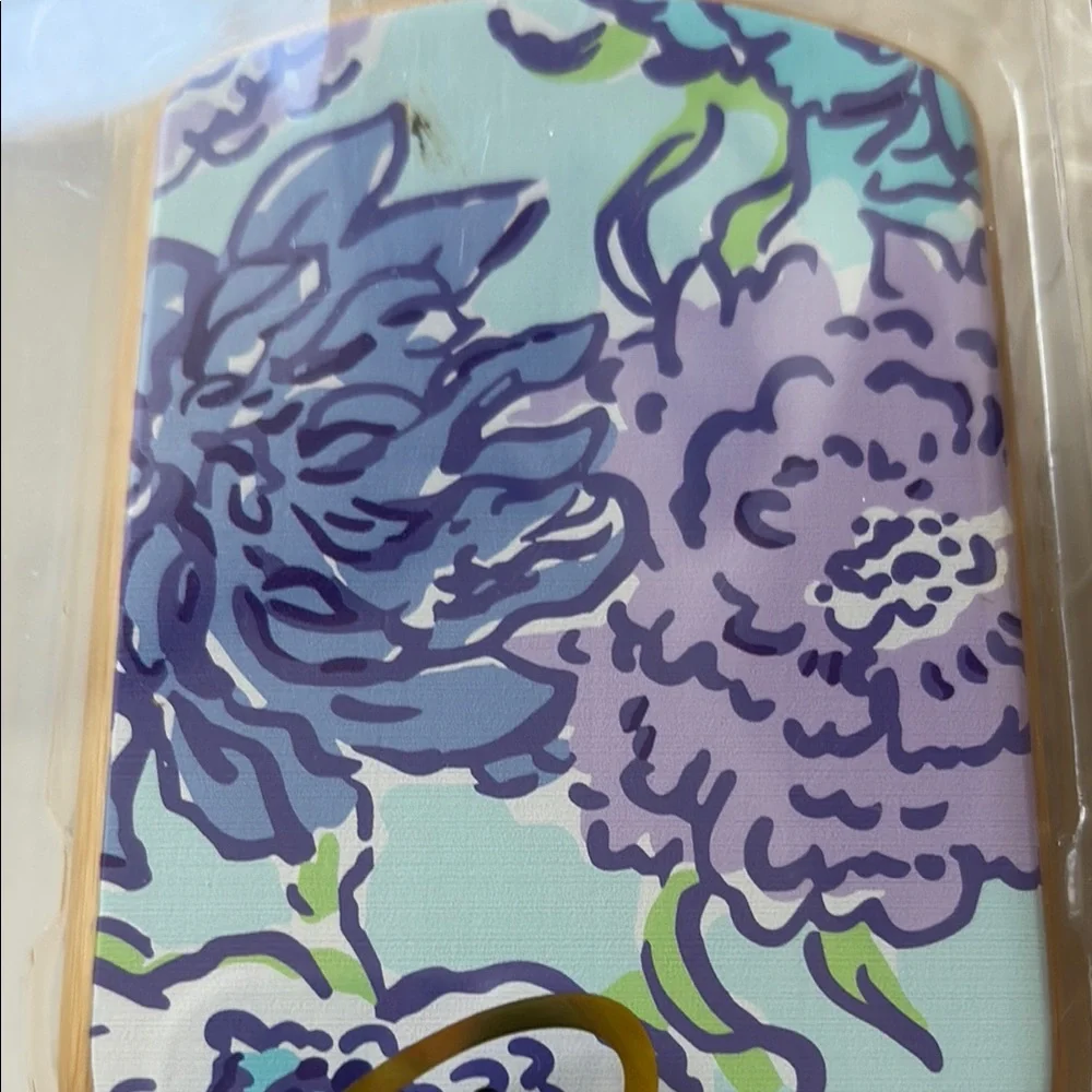 Lilly Pulitzer Purple and Blue Hair Accessory Shell Clip and Violet Paddlebrush